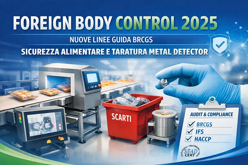 Controllo corpi estranei alimentare con metal detector e BRCGS 2025